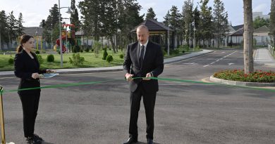 Prezident İlham Əliyev Azərbaycan Yazıçılar Birliyinin Səməd Vurğun adına Yaradıcılıq Evinin açılışında iştirak edib